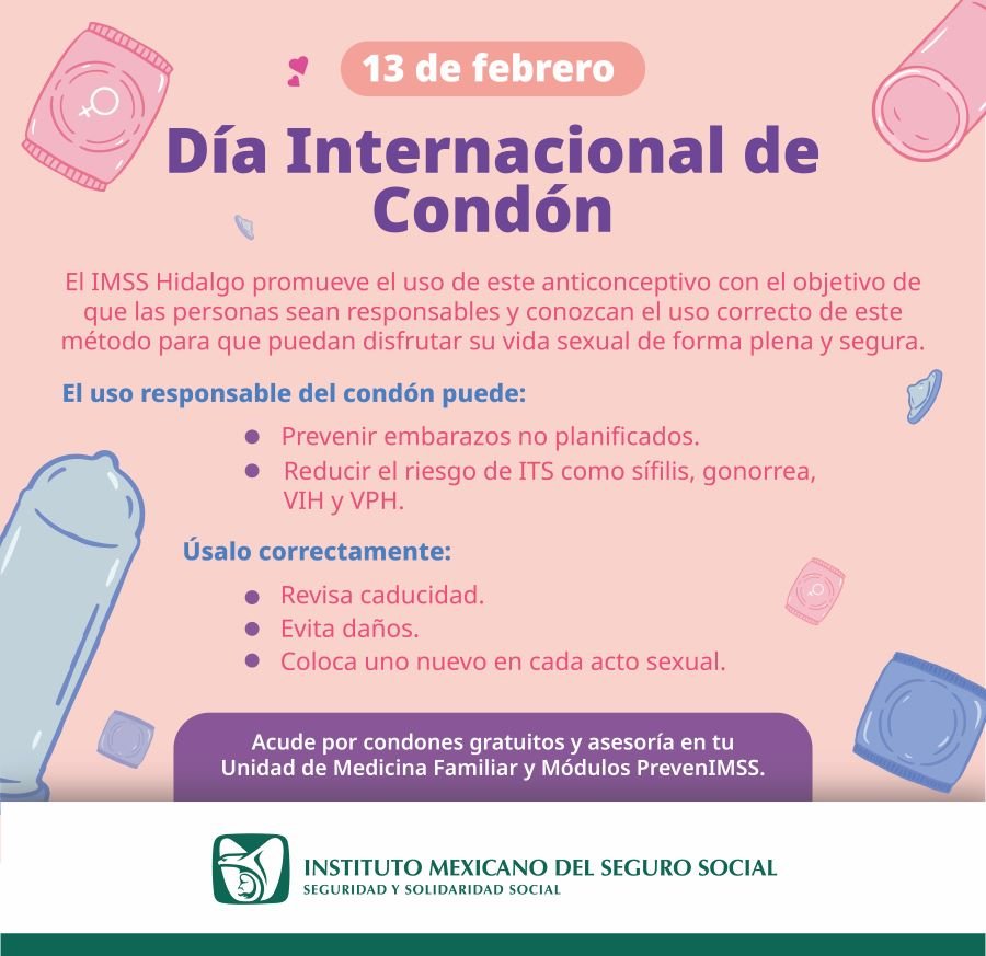 Promueve IMSS Hidalgo Uso el Día Internacional del Condón