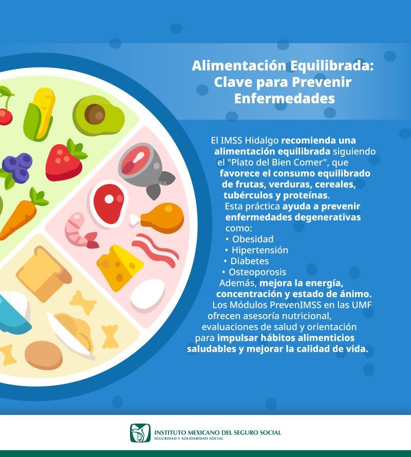 Sugiere IMSS Hidalgo tener una alimentación saludable para mejorar calidad de vida