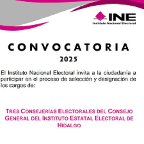 El INE lanzó la convocatoria Para la Selección y Designación de las Vacantes del Consejo General