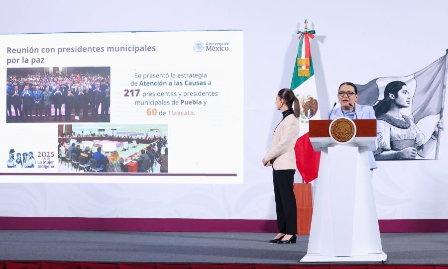 Secretaria de Gobernación, Rosa Icela Rodríguez, Durante La Conferencia del Pueblo.