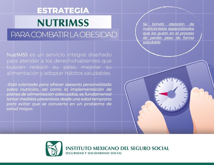 Implementa IMSS Hidalgo Estrategia Nutrimss Para Combatir la Obesidad en la Población