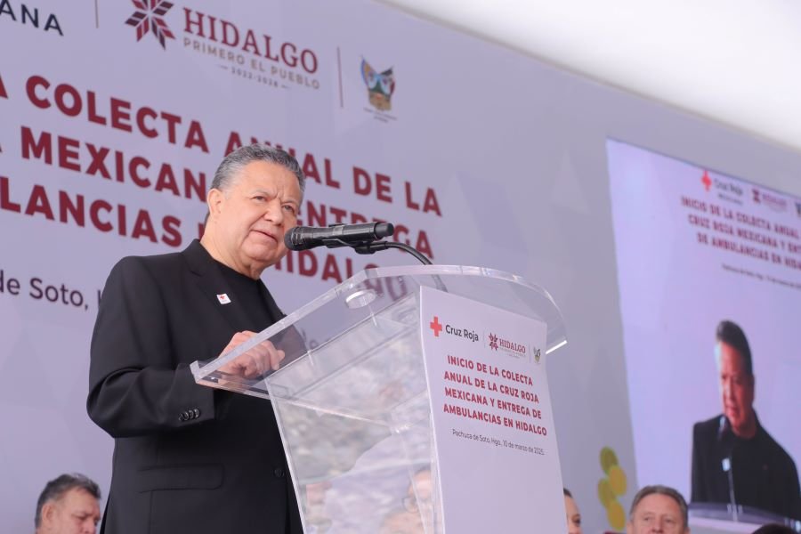 Julio Menchaca da Inicio a La Colecta Anual de la Cruz Roja Mexicana en Hidalgo