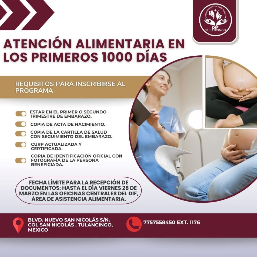 Promueve DIF Tulancingo Beneficios del Programa Asistencia Alimentaria “Los Primeros Mil Días”