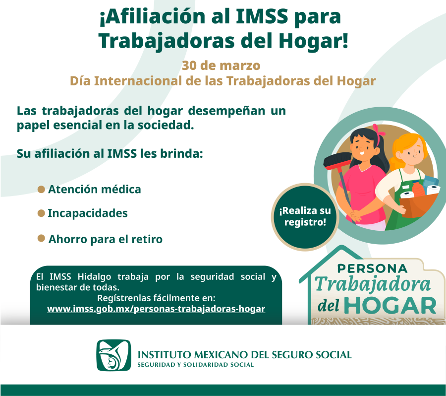 Reafirma IMSS Hidalgo Importancia de Afiliación Para Personas Trabajadoras del Hogar