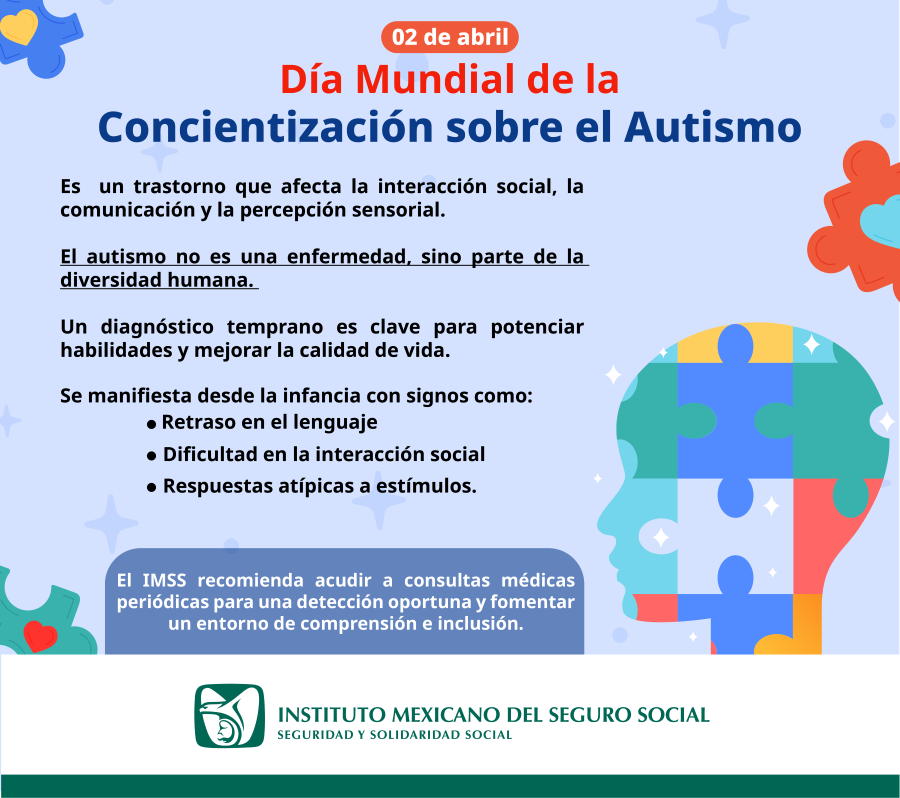 Busca IMSS Hidalgo Sensibilizar a La Población Acerca del Trastorno del Espectro Autista