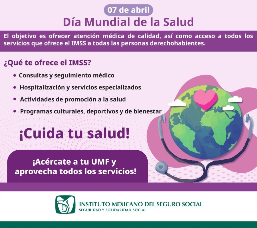 Conmemora IMSS Hidalgo el Día Mundial de la Salud