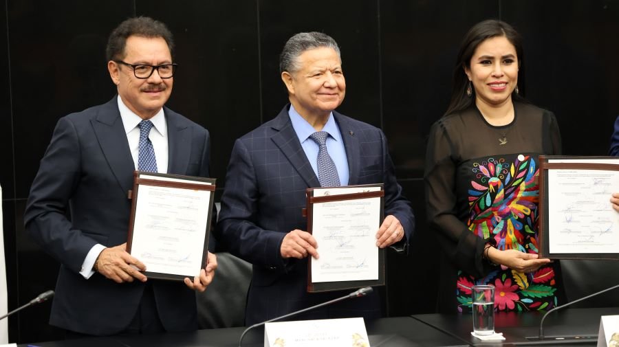 Senado Firma Convenios de Colaboración Interinstitucional Con el Congreso y el Gobierno de Hidalgo