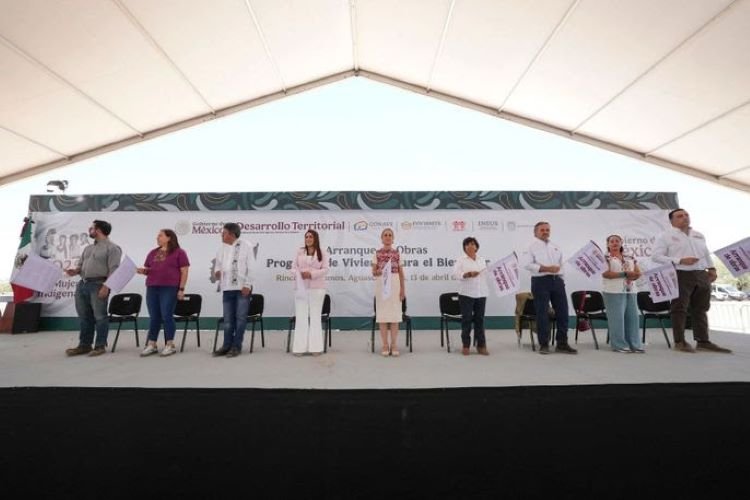 Hacemos de La Vivienda Un Derecho Humano: Presidenta Claudia Sheinbaum Encabeza El Arranque de La Construcción de 7 Mil 450 Viviendas en Aguascalientes Como Parte de Vivienda Para El Bienestar