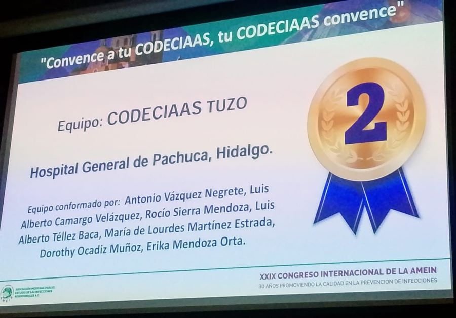 Hospital General de Alta Especialidad destaca entre los mejores del país en congreso internacional de infecciones intrahospitalarias