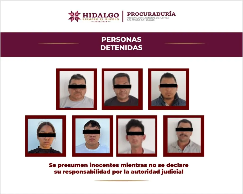 PGJEH Reporto Siete Detenidos en Tula, Resultado de Cateos en 3 Operativos