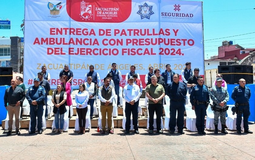 SSPH Refuerza Acciones de Prevención y Vigilancia Entrega Patrullas en Zacualtipán