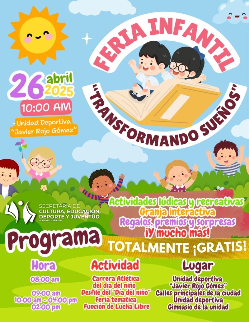 Todo Listo Para La Feria Infantil “Transformando Sueños” en Tulancingo