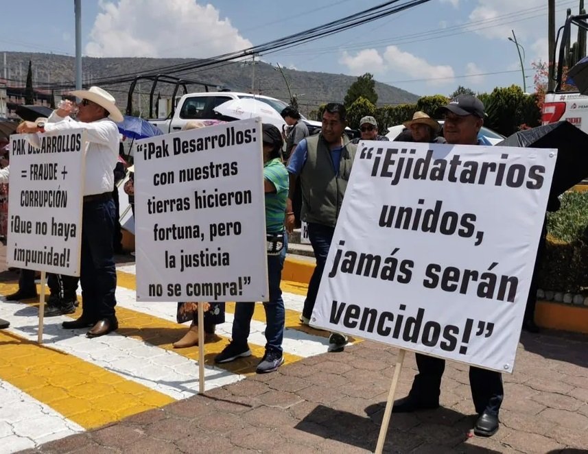 Ejidatarios de Venta Prieta Exigen al Poder Judicial Resolver Amparo Contra PAK Desarrollos