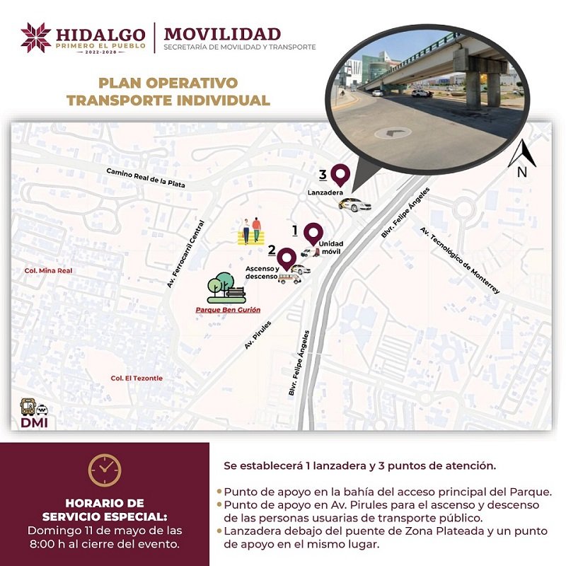 Plan Operativo de Transporte Individual Para este Domingo 11 de Mayo