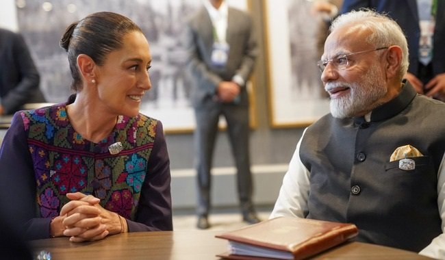 En G7, conversan Presidenta Claudia Sheinbaum y primer ministro de India, Narendra Modi, sobre inversiones científicas y tecnológicas