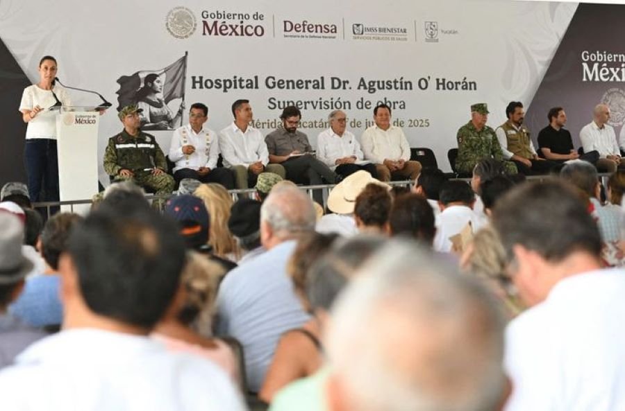 Presidenta Claudia Sheinbaum Supervisa Construcción del Hospital General Agustín O´Horán del Imss Bienestar en Yucatán; Se Inaugura en Diciembre y Beneficiará a 2.1 Millones de Personas