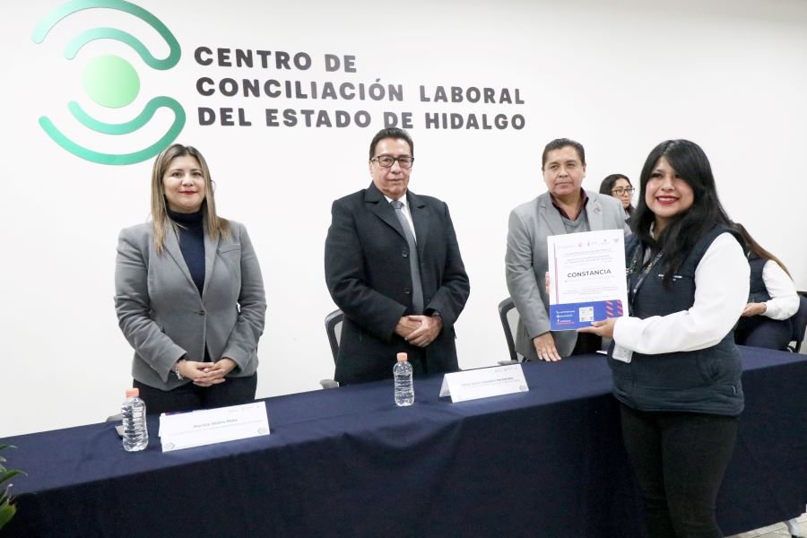 Centro de Conciliación Laboral del Estado de Hidalgo concluyeron la capacitación EC0105
