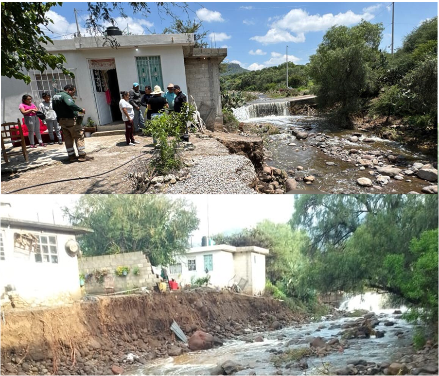 Instalan dos centros de acopio para los pobladores qué resultaron damnificados por la tromba en Tezontepec de Aldama