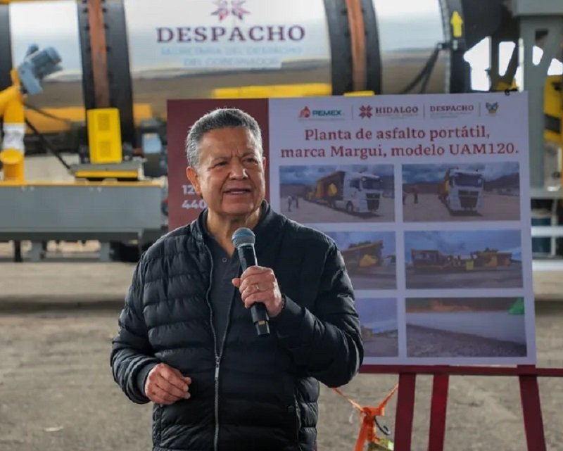 Dona Pemex  a Hidalgo: Planta de Asfalto Portátil, Dos Tanques Portátiles de Almacenamiento de Asfalto, Dos Camiones de Rescate