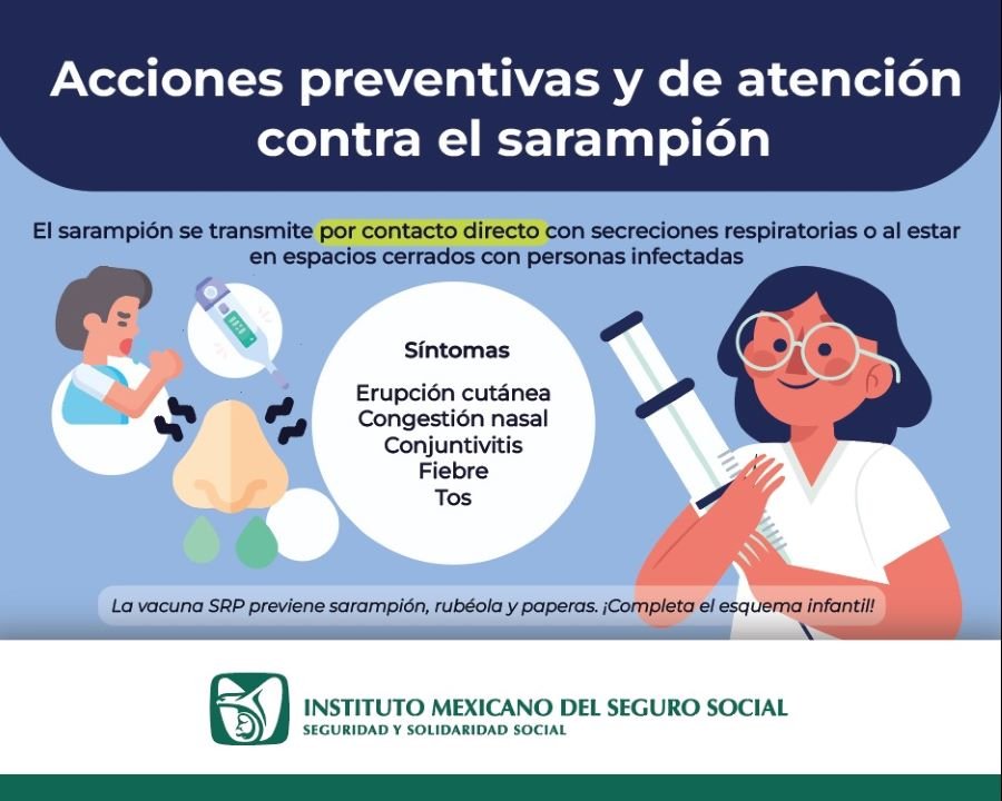Refuerza IMSS Hidalgo Acciones Preventivas y de Atención Contra el Sarampión