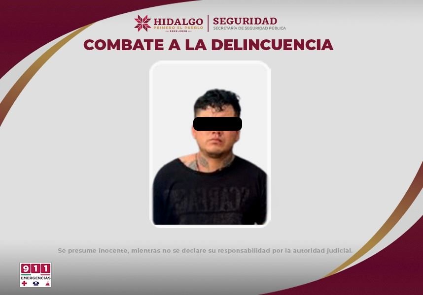 Con Videovigilancia y Operativo Policial, SSPH Detiene a Sujeto Implicado en Múltiples Robos a Vehículos