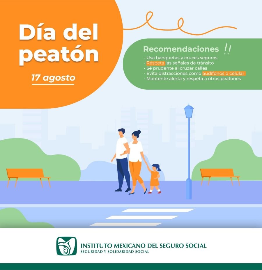 Exhorta IMSS Hidalgo a Cuidar La Salud y Seguridad en el Día del Peatón