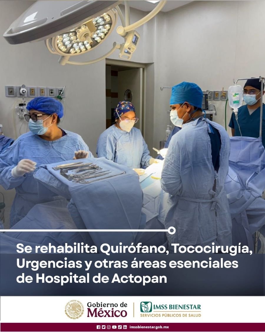 Hospital General IMSS Bienestar de Actopan Salva La Vida de Un Menor Tras Cirugía de Urgencia Por Traumatismo Renal