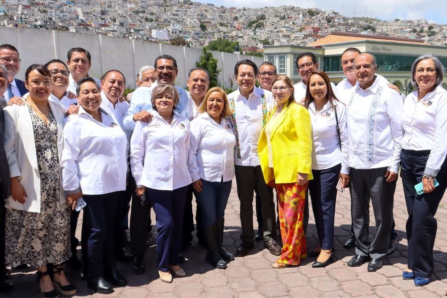 Mario Delgado, Reitero Compromiso del Gobierno Federal de garantizar acceso a una EMS de calidad al constatar el avance de la construcción del CBTis No. 293