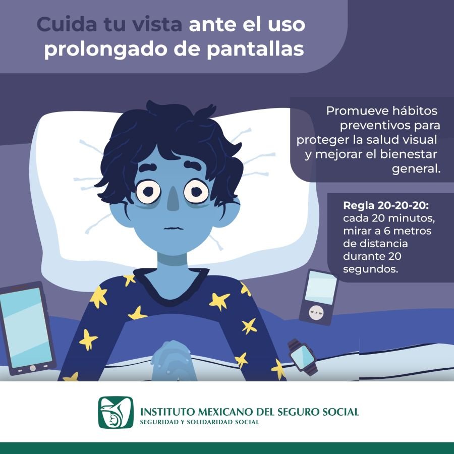 Previene IMSS Hidalgo Sobre el Cuidado de la Vista Ante el Uso Prolongado de Dispositivos Electrónicos