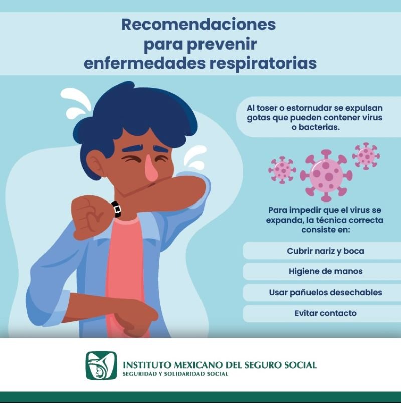 Recomienda IMSS Hidalgo Usar Técnica de Etiqueta Para Toser y Estornudar