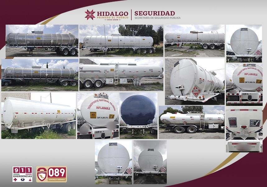 SSPH Asegura 15 Tanques Cisterna y Más de 26 Mil Litros de Hidrocarburo en Atotonilco de Tula