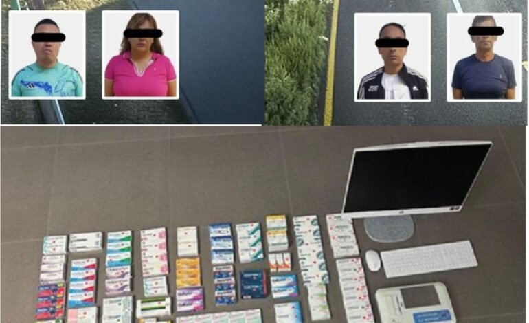SSPH captura de tres hombres y una mujer, relacionados con los robos a dos consultorios médicos de Pachuca y Actopan