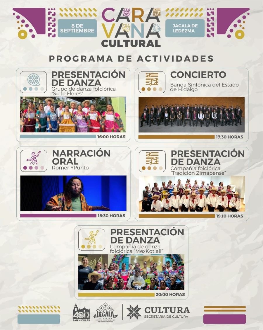Caravana Cultural Llegará a Jacala Con Música, Danza y Narración Oral