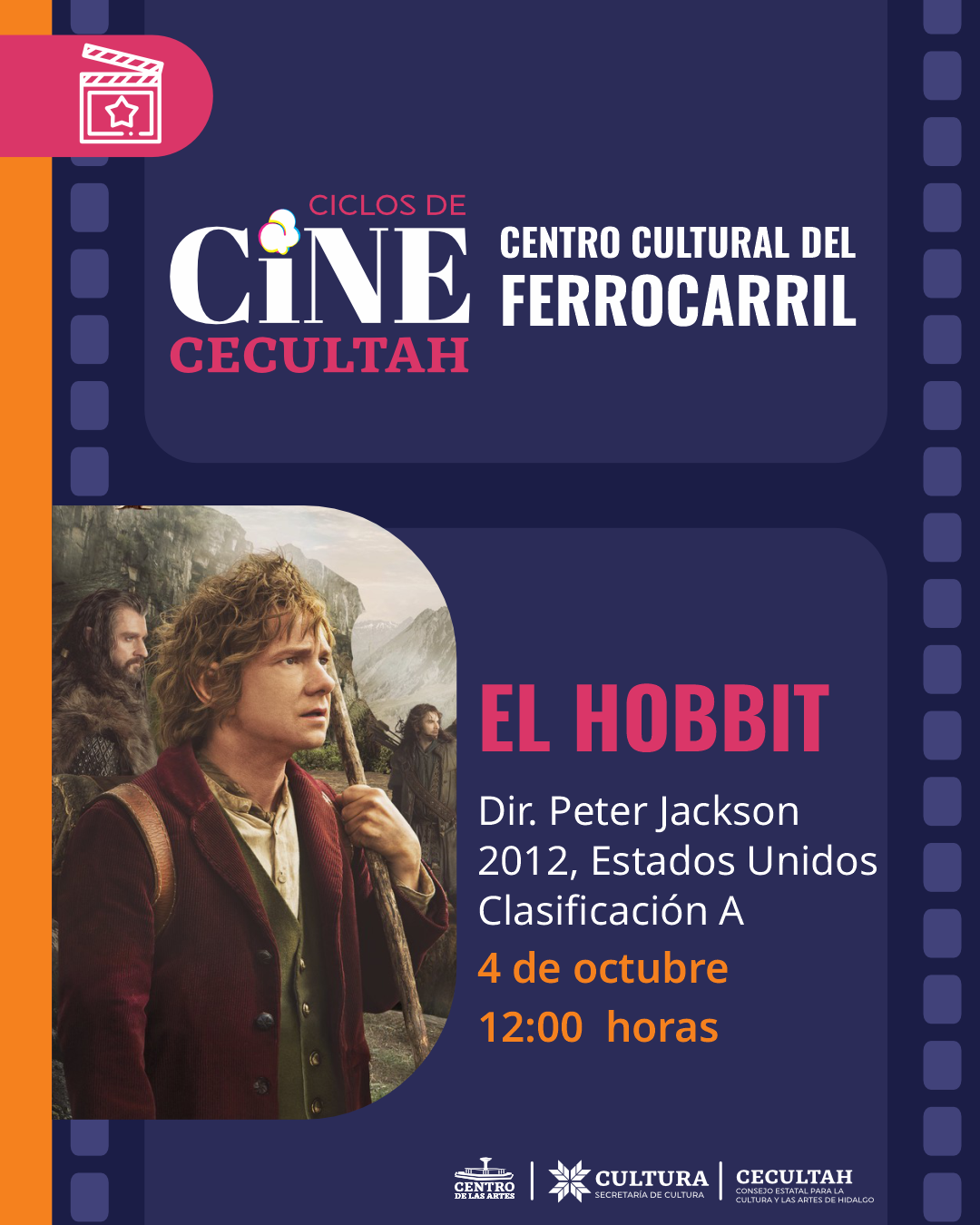 Cine Gratuito Cada Semana en Tres Recintos Culturales de Hidalgo