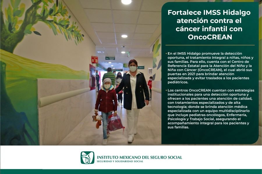 Fortalece IMSS Hidalgo Atención Contra El Cáncer Infantil con OncoCREAN