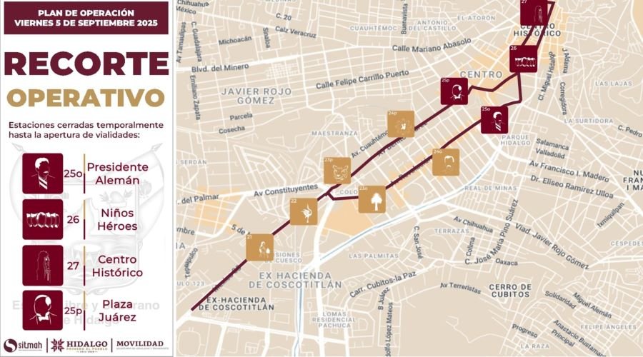 Movilidad anuncia operativo de transporte por 3er Informe de Gobierno, en Pachuca