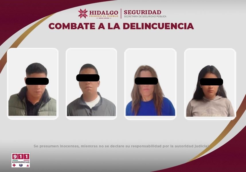 SSPH implementa operativo, cae banda de extranjeros dedicados al robo y extorsión a cuentahabientes