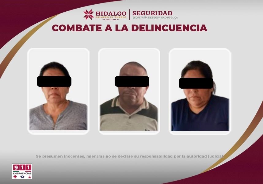 Tras asalto, Policía Estatal Asegura a Tres Personas