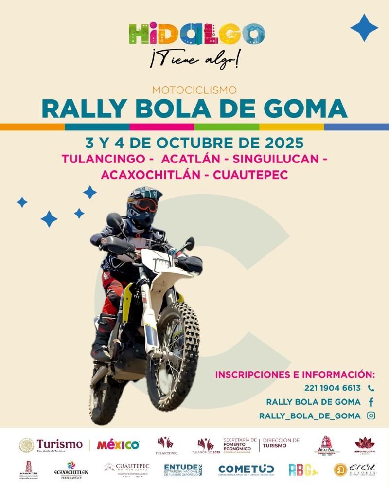 Este Fin de Semana Tulancingo Será Uno de Los Cinco Municipios de La Ruta de Motociclismo Rally Bola de Goma