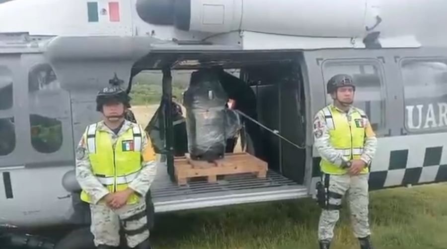 Gabinete de Seguridad Coordina Traslado Aéreo Para Reparar Bomba del Manantial Ushi