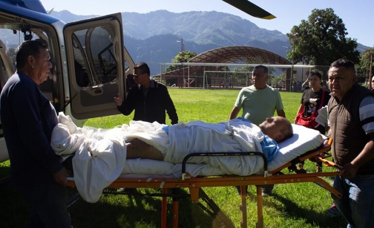 Helicóptero del Gobierno Estatal Realiza Traslados Aéreos en Apoyo de La Población Que Requiere Atención Médica Urgente