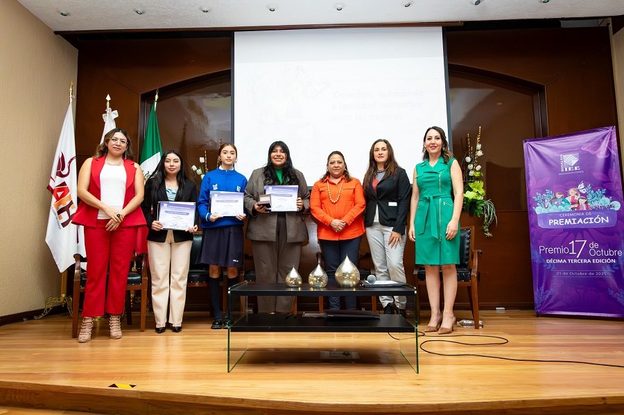 IEEH entrega preseas del “Premio 17 de Octubre” 2025 a mujeres hidalguenses