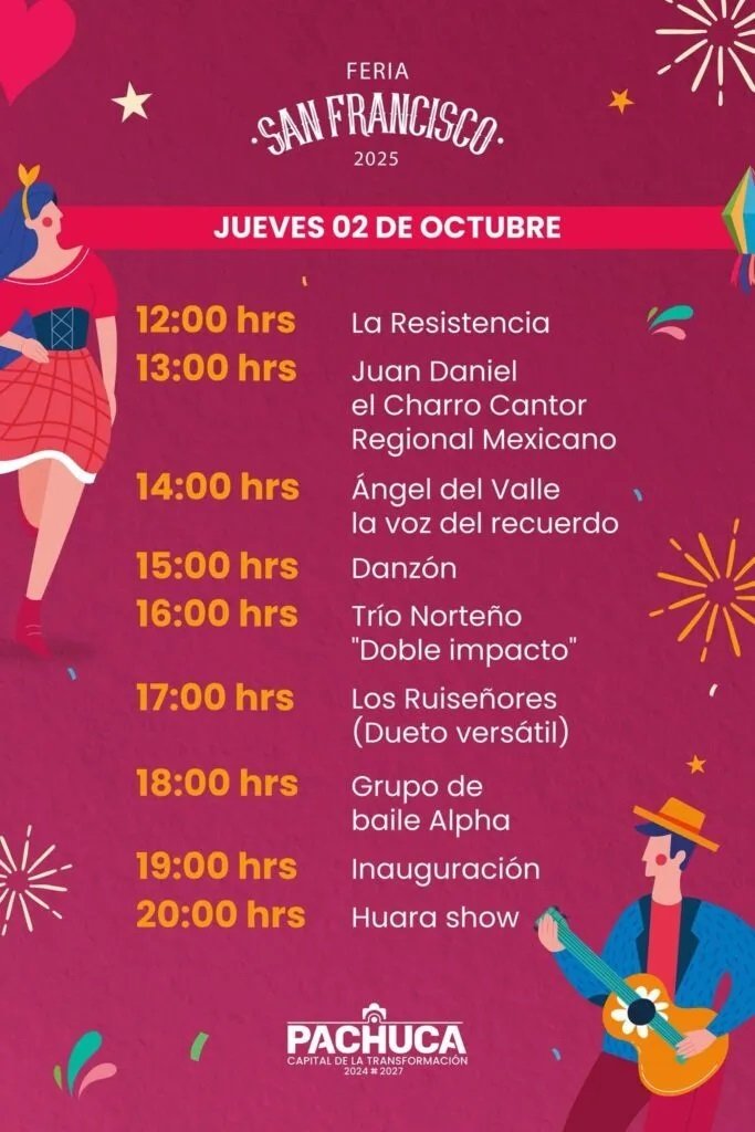 Si Habrá Feria Tradicional de San Francisco en Pachuca del 2 al 5 de Octubre