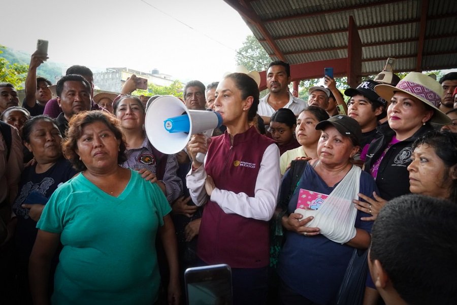 Claudia Sheinbaum Pardo y el gobernador, Julio Menchaca Salazar, negaron la necesidad de emitir la Declaratoria de Emergencia por Desastre Natura en Hidalgo