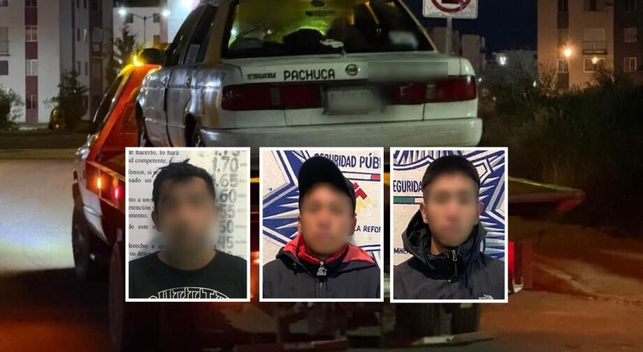 Tres Sujetos Detenidos Por Asalto a Una Tienda de Conveniencia. Taxi Metropolitano Involucrado