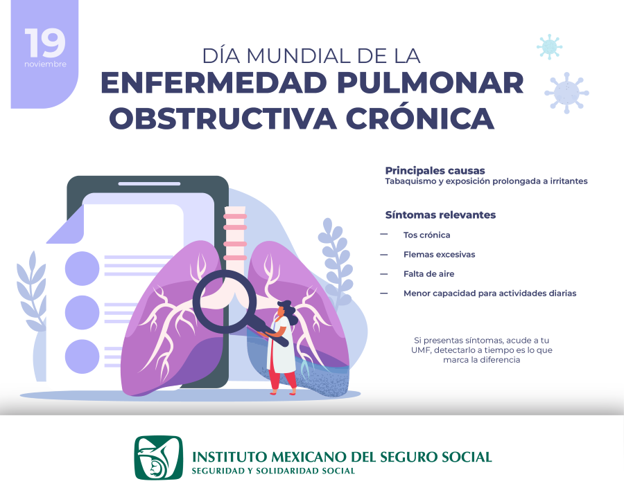Fortalece IMSS Hidalgo Atención y Detección Oportuna por Día Mundial de la Enfermedad Pulmonar Obstructiva Crónica (EPOC),