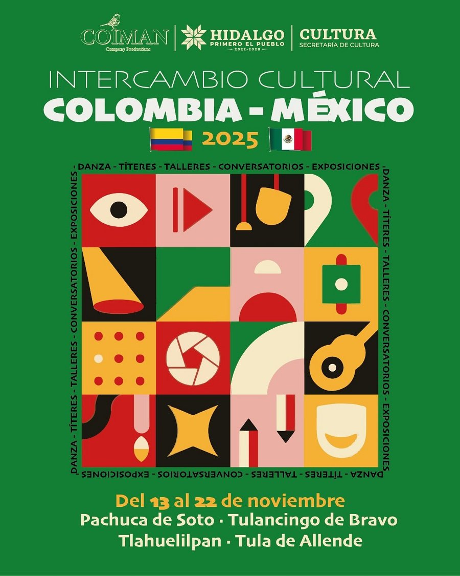 México y Colombia fortalecen lazos culturales con intercambio artístico en Hidalgo