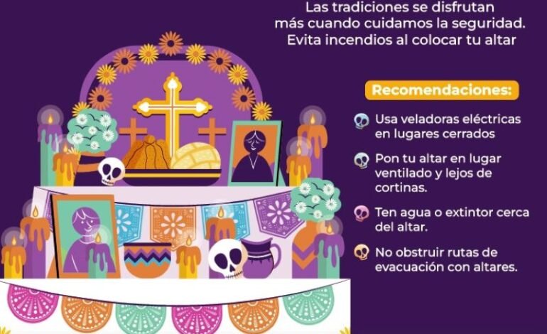 Advierte IMSS Hidalgo riesgos de incendio por uso de veladoras en altares