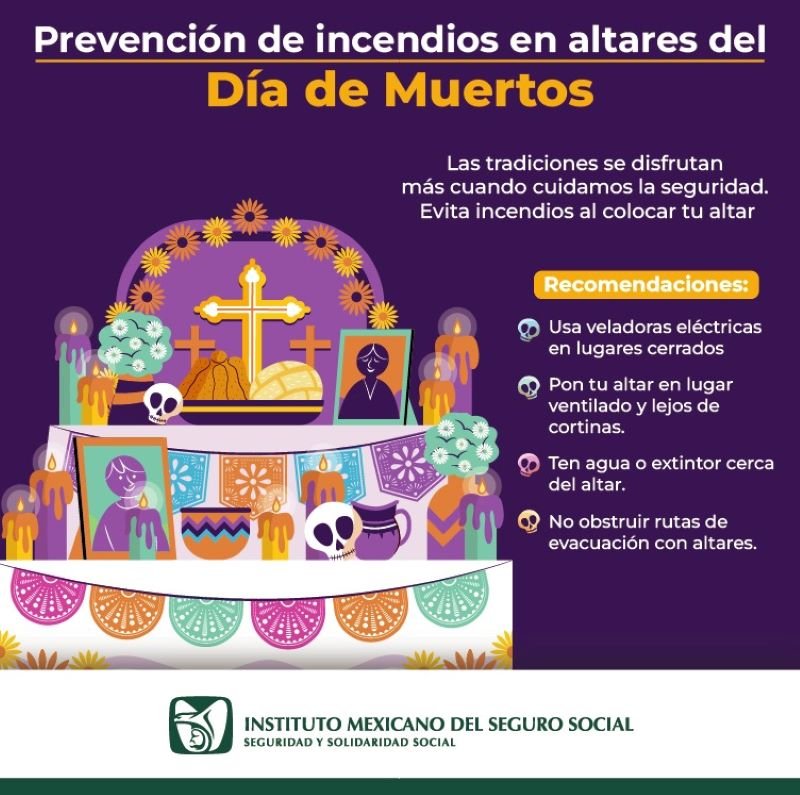 Advierte IMSS Hidalgo riesgos de incendio por uso de veladoras en altares