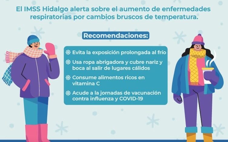 Promueve IMSS Hidalgo Cuidado Ante Cambios Bruscos de Temperatura Durante El Invierno
